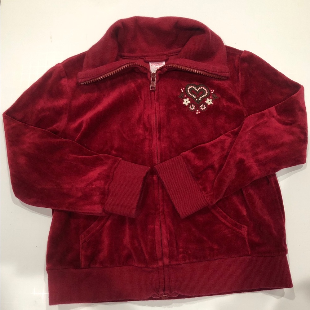 NWOT Girls Gymboree Red Velvet Jacket Size 5-6